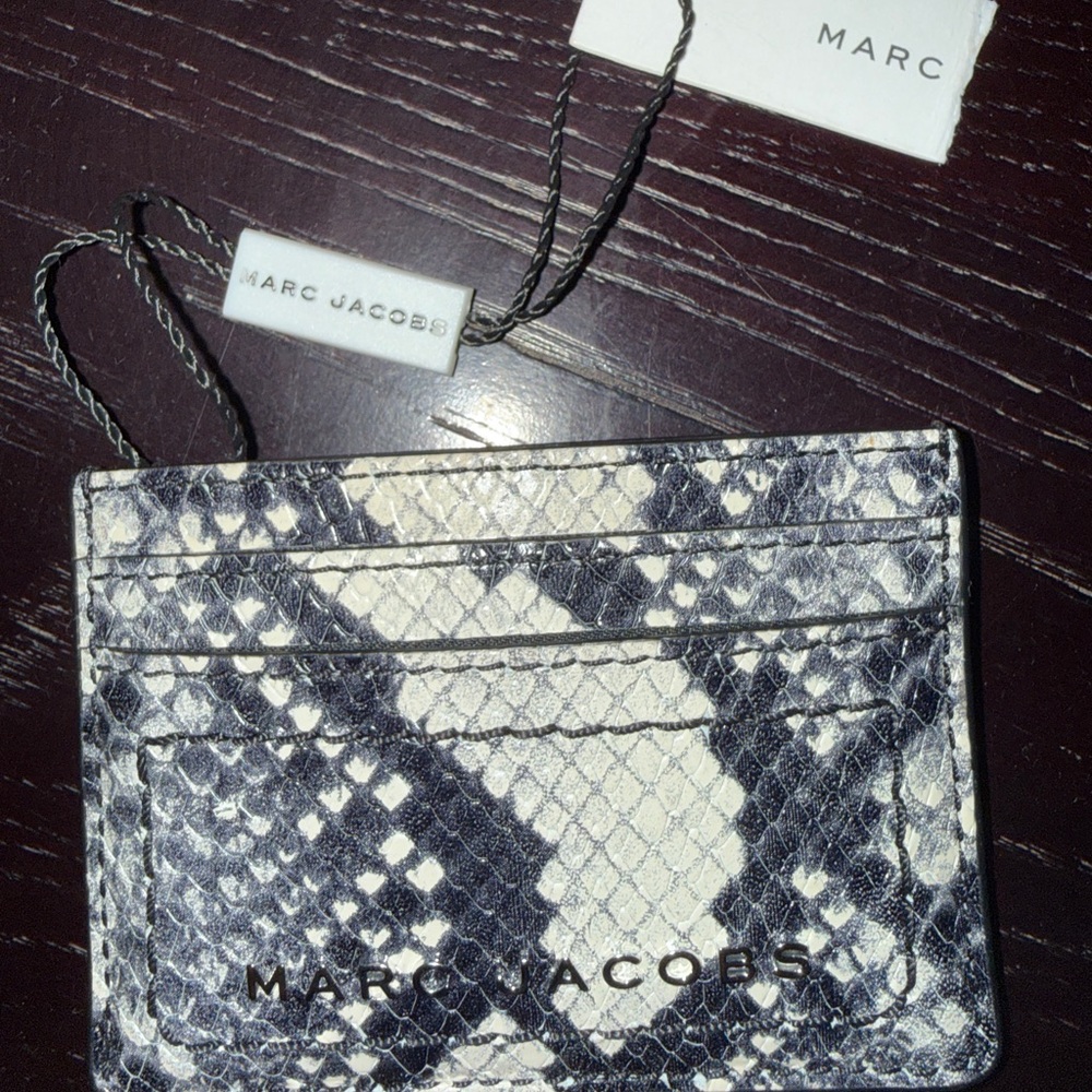 Marc Jacobs Monochrome Snake Print Card Holder